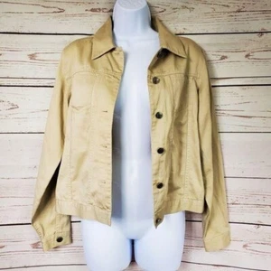Harold’s Womens Tan Button Up Khaki Collared Jacket Size S - Picture 1 of 11