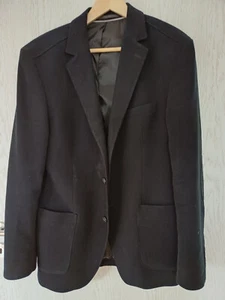 schwarz-samtartiges Sakko, Gr. 52 mit interessantem Innenfutter - kaum getragen - Bild 1 von 9