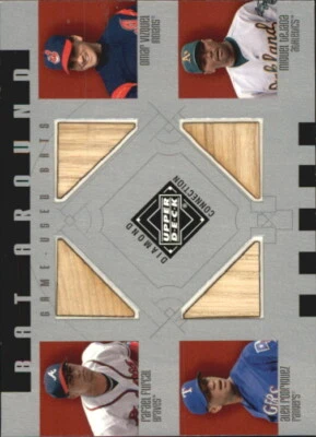 B2647- 2002 UD Diamond Connection Bat Around #FVRT Furcal Vizquel A-Rod Tejada - Image 1 of 2