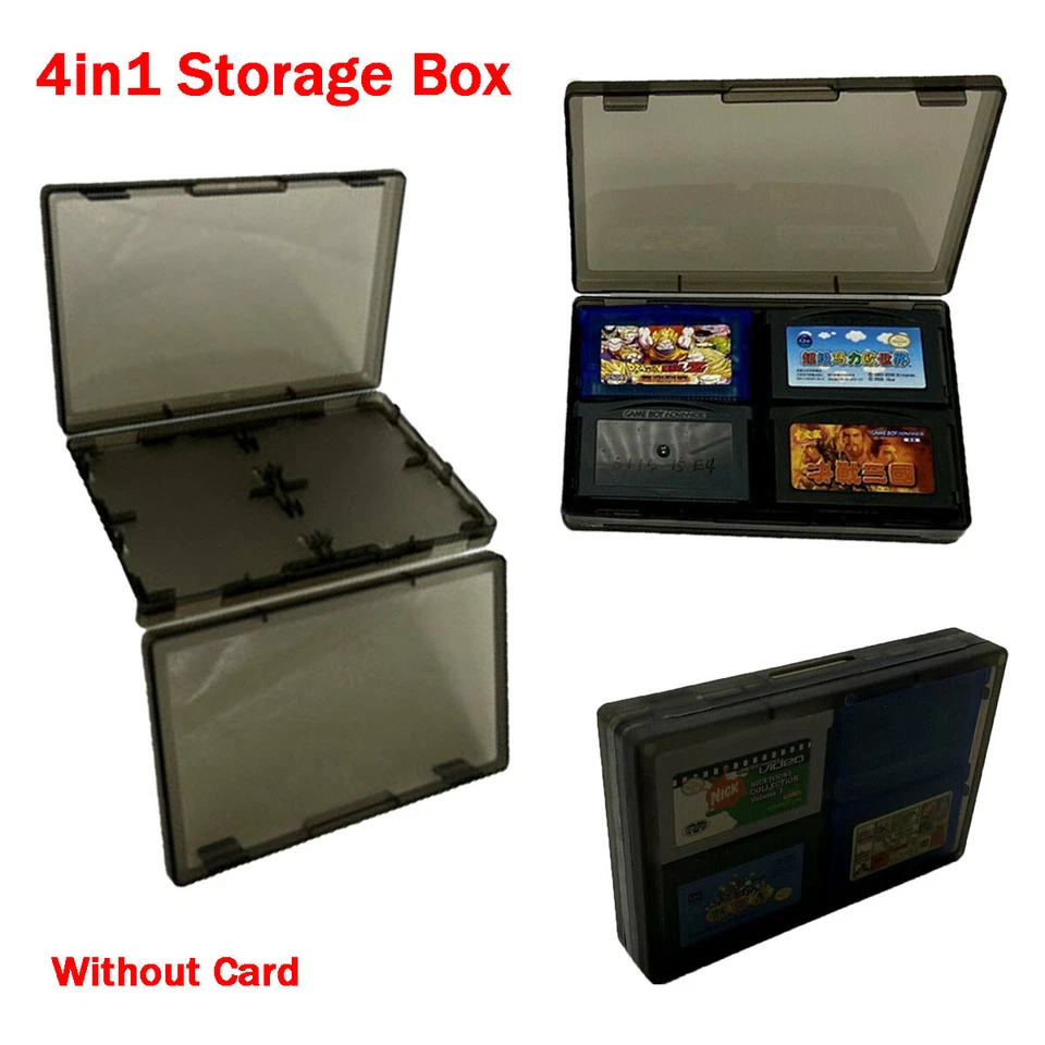 4in1 Large Storage Box Game Card Protective Case For GameBoy GBA GBASP Black - Image 1 of 3