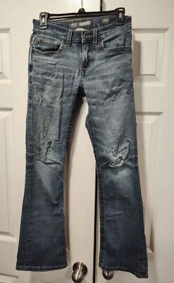 BKE Buckle Brand Fulton Denim Bootcut 29R Mens Jeans Distressed Low Rise - Image 1 of 4