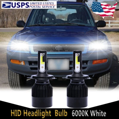 Para Toyota RAV4 1996-1997 - 2X 9003 Faros LED Delanteros Luz Alta Baja C9B Foto 1 de 4