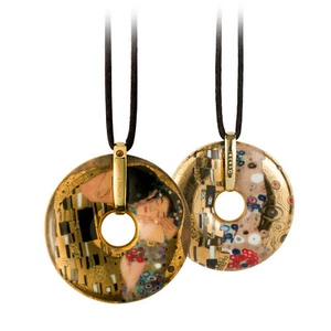 Collana Goebel porcellana amuleto ciondolo - il bacio - Gustav Klimt 66989575 - Foto 1 di 7