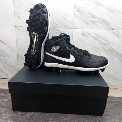 Botines de béisbol Air Jordan 1 retro MCS negros blancos AV5354-011 para hombre talla 9,5 Foto 1 de 4