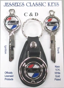 Chevrolet CHEVELLE Deluxe Classic White Gold Key Set Chevy 1968 1972 1976 - Picture 1 of 5