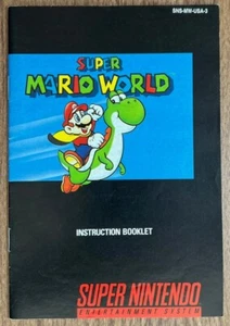 Super Mario World SNES Super Nintendo *Manual Only* Instruction Book *VERY NICE* - Picture 1 of 2