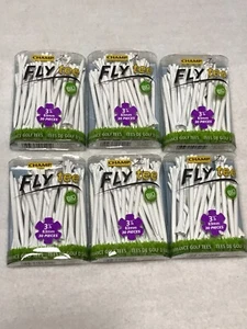 6 Packs Champ Zarma Fly 3 1/4" Zero Friction White Golf Tees 180 Tees 92541 NEW - Picture 1 of 3