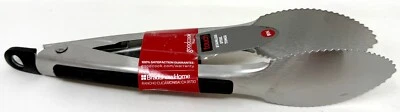 New GoodCook Bradshaw Home Touch Stainless Steel Serving Locking 9 inch Tongs - Image 1 of 3