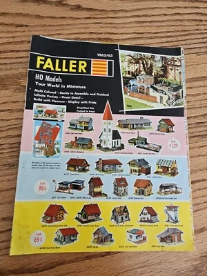 Faller HO 1962-63 modelos en miniatura para trenes aviones folleto ETC con precios Foto 1 de 4