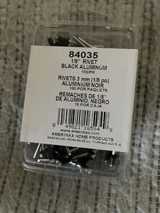 Black Aluminum Pop Rivets -100 pcs RIVET, BLIND, ALUM, Ø1/8 X .251-.312 - Picture 1 of 1