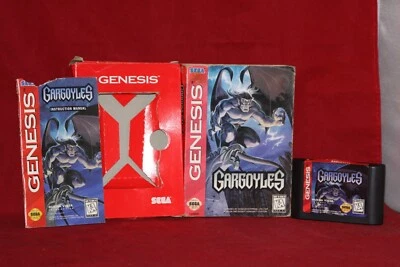 Manual is Damaged, Gargoyles (Sega Genesis, 1995) Authentic Game Cartridge CIB - Image 1 of 4