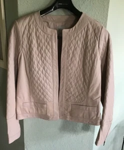 Halogen Soft Genuine Leather Jacket Sz XLg Tan Jacket Quilted PRISTINE - Picture 1 of 5