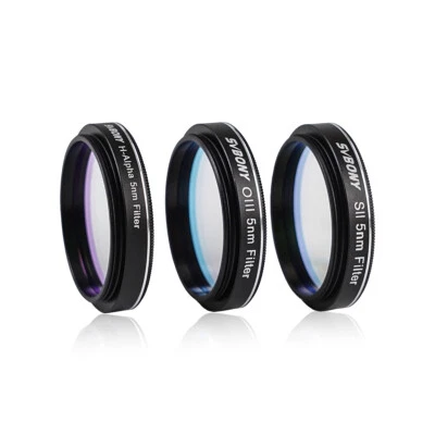 SVBONY SV227 1.25'' SHO Filter H-Alpha OIII SII 5nm Astrophotography Set  - Image 1 of 4