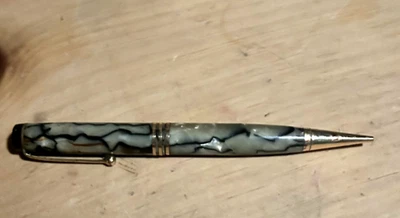 Lápis Vintage Parker Duofold Junior Deluxe acabamento preto e pérola dourado funciona bem - Imagem 1 de 4