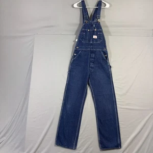 Round House Denim Latzhose Herren 30x34 Blau Made In USA Carpenter Workwear Hose - Bild 1 von 11