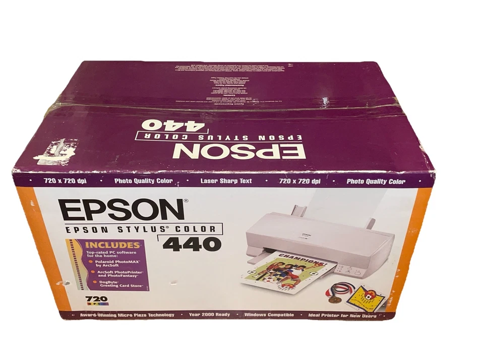 Epson 440 New Old Stock Printer From 1999 Stylus Color 720 DPI - Image 1 of 4