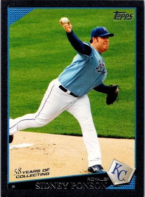 2009 Topps обновления и основные моменты черный #UH286 Сидни Понсон /58 Royals B70 - Изображение 1 из 2