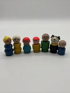 Lote De 7 Madera Fisher Price Little People De Colección - Imagen 1 de 7