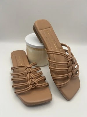 Sandalia tejida Marc Fisher LTD Maebry 2 para mujer imitación cuero marrón talla 6M Foto 1 de 4