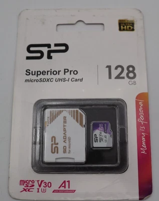 Superior Pro microSDXC UHS-1 Card with SD Adapter 128GB - Image 1 of 3