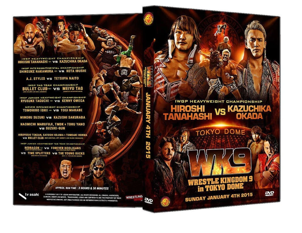 Official NJPW New Japan Pro Wrestling : "Wrestle Kingdom 9" 2 Disc DVD Set - Image 1 of 1