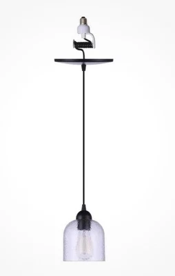 WorthHome Instant Pendant 1-Light Matte Black Recessed Light Conversion B154 - Image 1 of 4