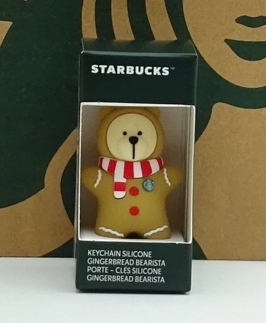 Starbucks Ornament Keychain Schlüsselanhänger Weihn. Gingerbread Bearista NEU