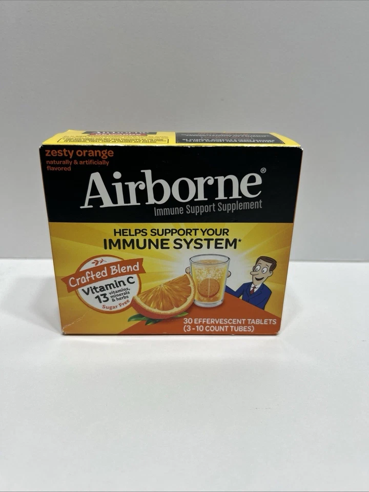 Vitamina C en el aire 1000 mg comprimidos de apoyo inmunológico naranja picante 30 Ct NUEVO 01/26 Foto 1 de 4
