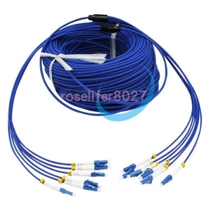 Fiber Patch Cord Indoor Armored Fiber Cable LC-LC 6 Strand SingleMode 9/125 150M - Afbeelding 1 van 1
