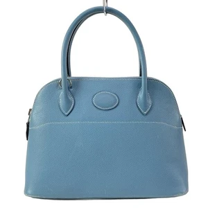 Auténtico Bolso de Mano HERMES Bolide 27 - Azul Jean Veau Epsom Cuadrado K - Imagen 1 de 20