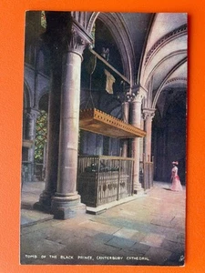Canterbury Cathedral Postcard - Tomb Of The Black Prince - Tucks - Unposted - Picture 1 of 2