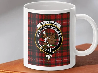 CELTIC ANCESTRY GIFTS MacKinnon Clan Crest Scottish Tartan Mug