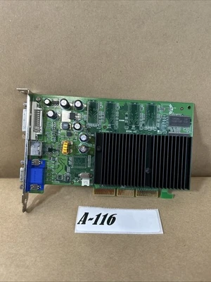 Nvidia e-GeForce4 MX4000 128MB DDR AGP 4X/8X Video Card Model P162 DVI, VGA, S-V - Image 1 of 4