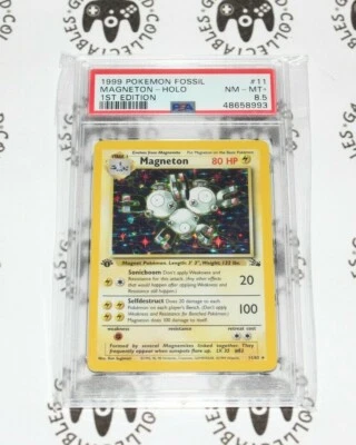 Magneton #11/62 - 1st Edition - PSA 8.5 - Pokemon Card TCG - Fossil Set 8 9  - Image 1 of 3