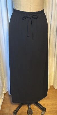 Maxi falda recta jersey crepé negro Van Heusen para mujer talla L usada  Foto 1 de 4