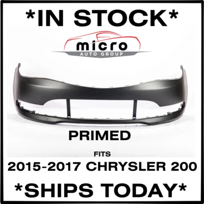 NEW PRIMED FRONT BUMPER COVER FOR 2015-2017 CHRYSLER 200 CH1000A15 SHIPS TODAY - Imagem 1 de 4