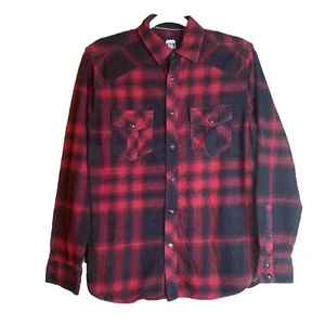 Route 66 Men's Buffalo Plaid Flannel Shirt S 19x26, Holiday Winter Rugged Red - Picture 1 of 8