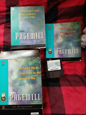 Adobe Pagemill 1.0 (Macintosh, 1995) WYSIWYG HTML Editor Software y Manual Foto 1 de 4