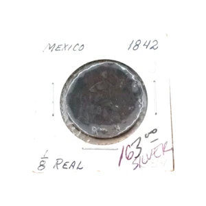 1842 Mexico 1/8 Real G SUPER RARE!!! - Picture 1 of 4