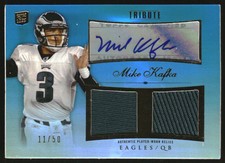 2010 Topps Tribute Autographed Dual Relics Blue #ADRMKA Mike Kafka Jersey /50