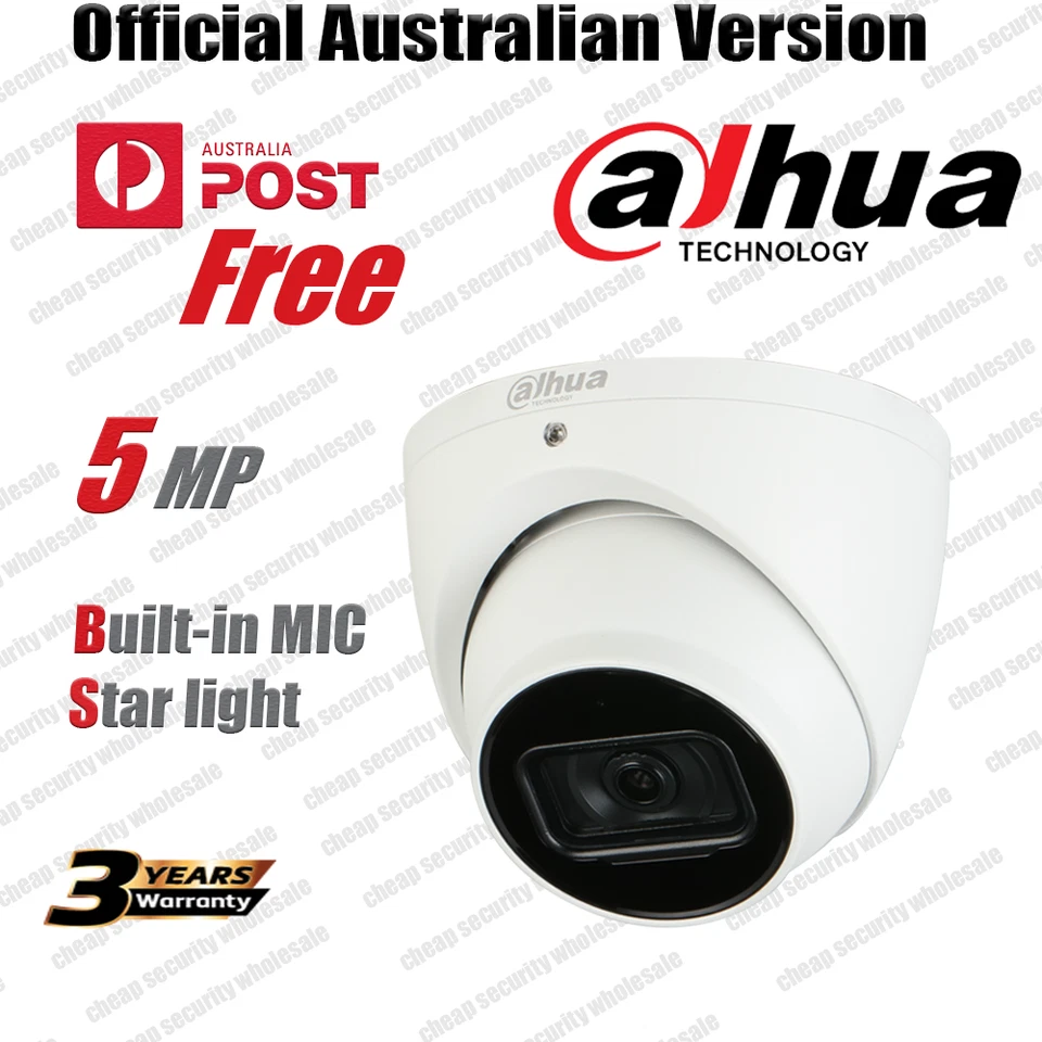 Dahua 5MP IP Security Camera (White/Black) Starlight Built-in Mic HDW2531TM-AS - Image 1 of 2