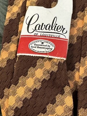 Corbata Cavalier of Louisville Para Hombre Ajustada Extremo Cuadrado De Colección Etiqueta Original Foto 1 de 4