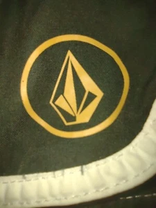 Volcom Board Shorts 33 Black Gold Throw Back Classic Mens Swimming Trunks - Picture 1 of 9