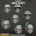 Urban Helmets - Set of 7 for Kitbashing | 35mm | SW Legions | DnD Miniatures |