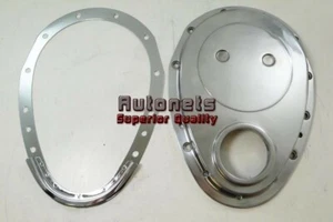 Cubierta de cadena de distribución de aluminio Billet bloque pequeño Chevy 283-350 Camaro Hot Rod SBC - Imagen 1 de 1