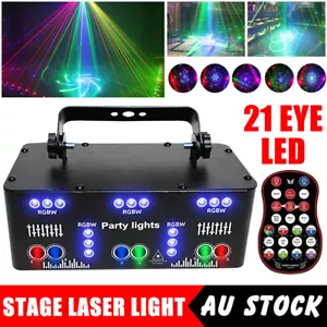 21 EYES LED Laser Projector Party Light Stage Lighting RGB Disco Club KTV Lamps - Picture 1 of 12