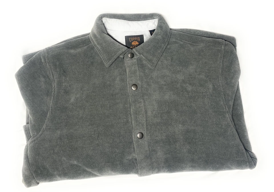 Copper & Oak Men's Fleece Shirt Jacket Heavyweight Snap Buttons New with Tags - Image 1 of 1