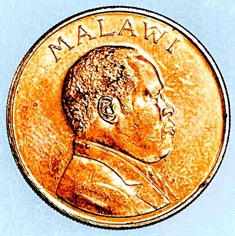 1996 Malawi Cone One 1 Kwacha Africa Money KM# 28 Foreign Collectible Coins Cover