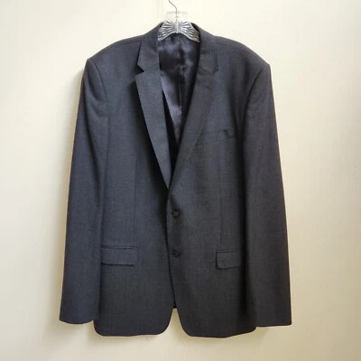 Blazer Versace Collection Para Hombres IT 56 Negro Lana Brezo Abrigo Deportivo Diseñador Trabajo Foto 1 de 4