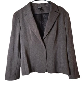 Eileen Fisher Blazer Womens Size Large Brown Work Corp Pockets Jacket Zipper Zip - Picture 1 of 7